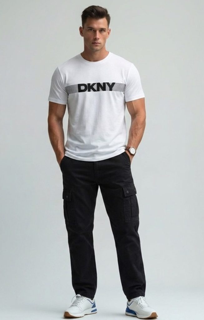 dkny white model 1